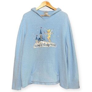 Vintage Walt Disney World Tinkerbell Plush Fleece Hoodie